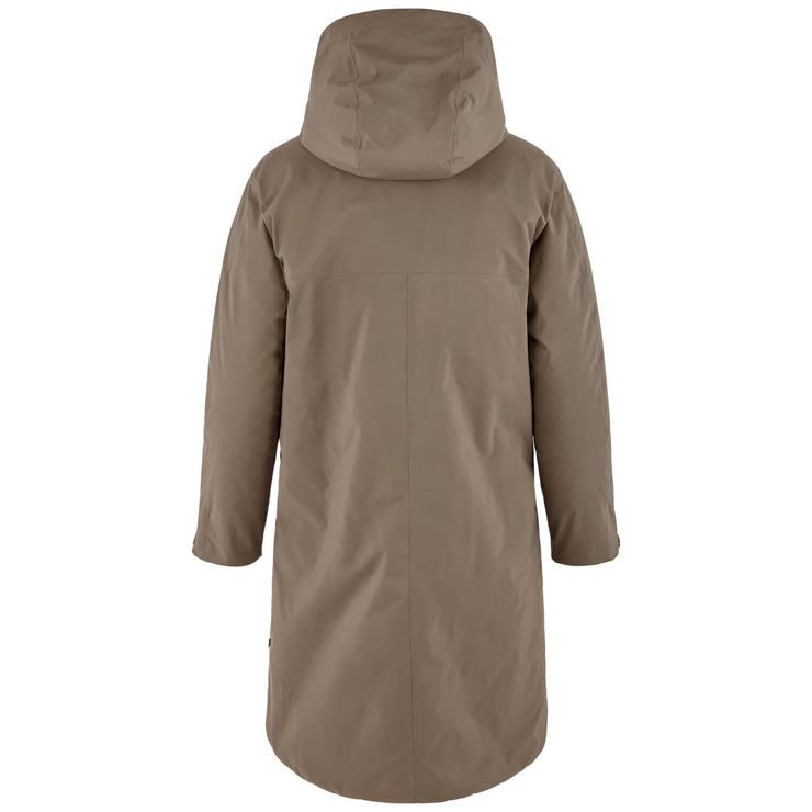 FJÄLLRÄVEN Övik GTX Padded Parka W Suede Brown