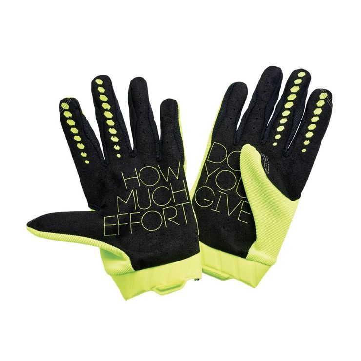 100% GEOMATIC Gloves, Fluo Yellow