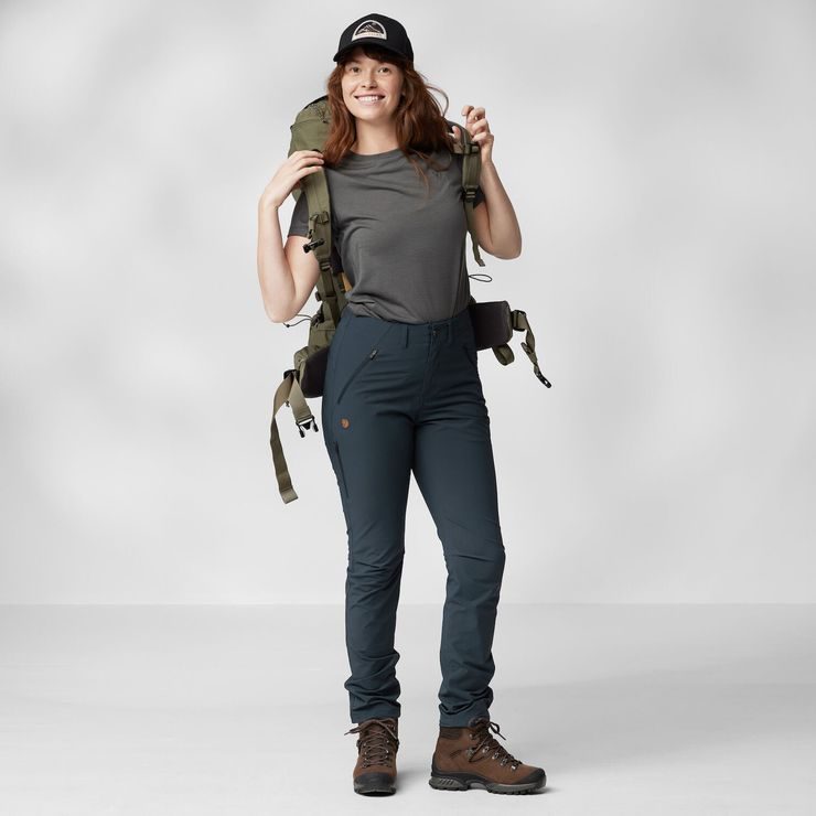 FJÄLLRÄVEN Abisko Trail Stretch Trousers W Suede Brown