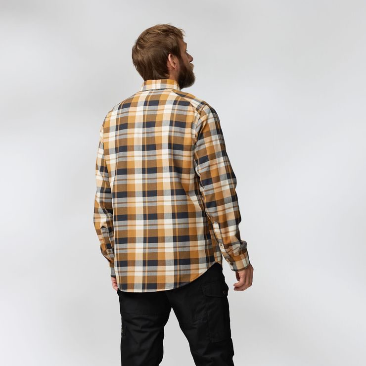 FJÄLLRÄVEN Fjällglim Shirt M Wood Brown-Chalk White