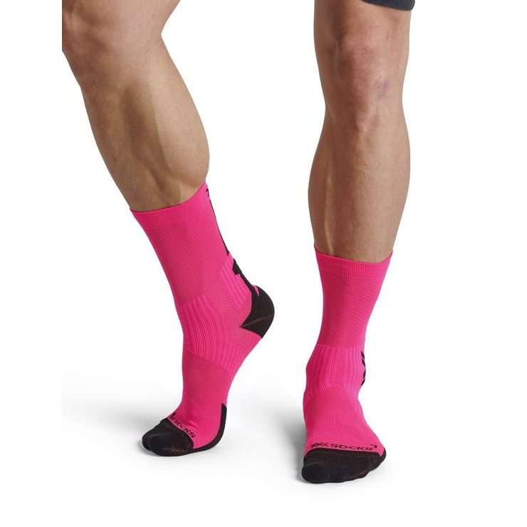 X-BIONIC X-SOCKS BIKE PERFORM CREW FLUO PINK/X BLACK