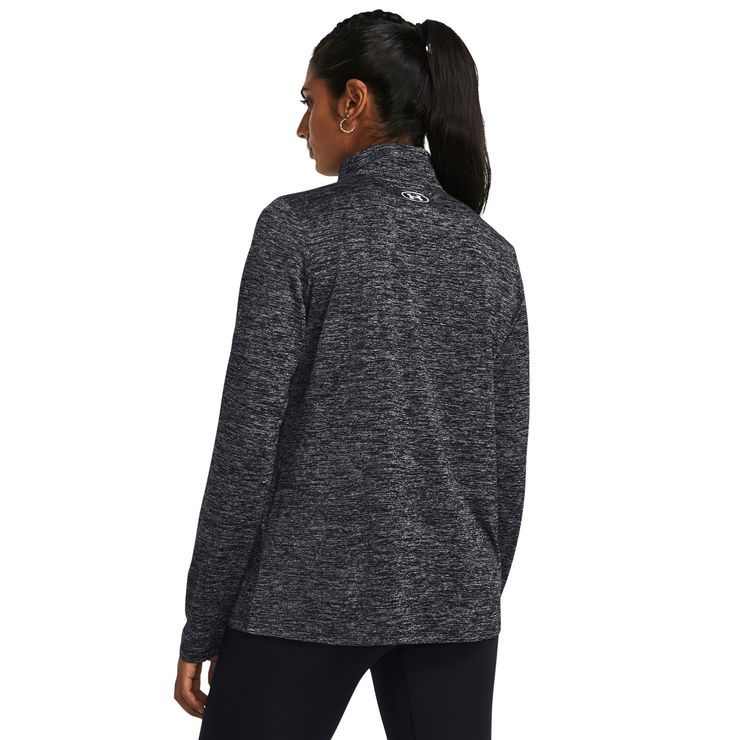 UNDER ARMOUR Tech 1/2 Zip Twist, Black / White