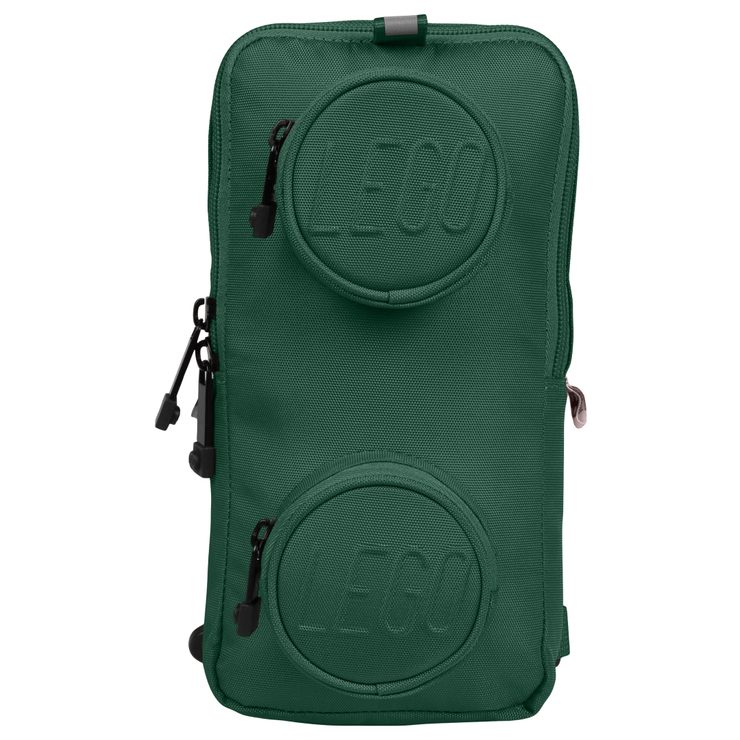 LEGO BAGS Brick 1x2 Sling Bag 2,5 - tmavě zelený