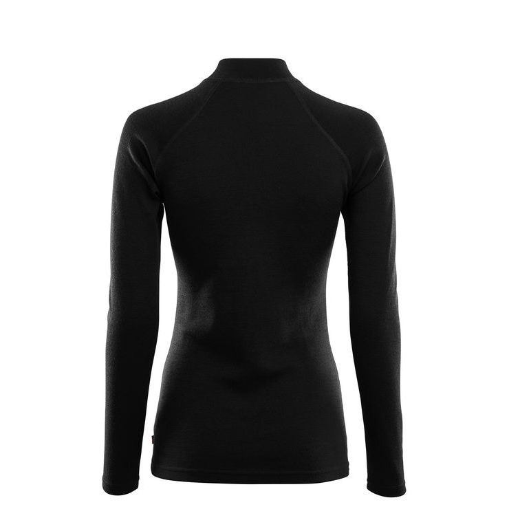 ACLIMA WarmWool Mock Neck shirt, Jet Black, Woman
