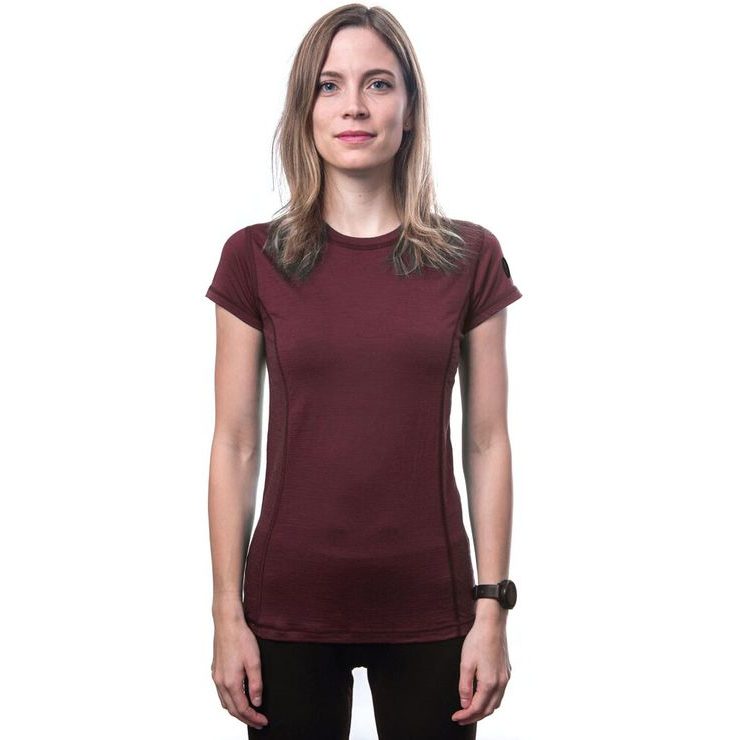 SENSOR MERINO AIR dámské triko kr.rukáv port red