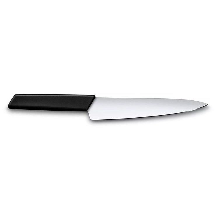 VICTORINOX Swiss Modern, carving knife, 19 cm, straight, black, blister