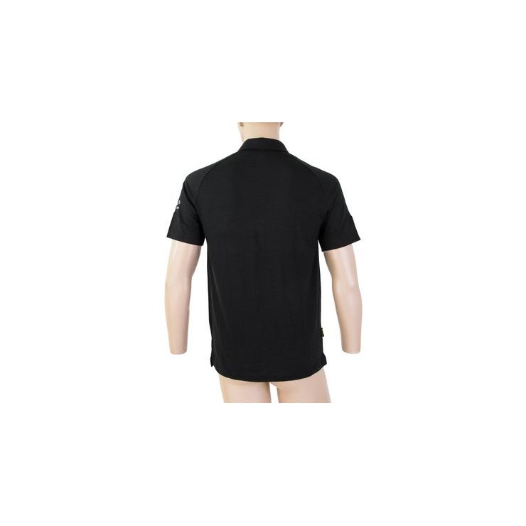 SENSOR MERINO ACTIVE POLO pánské triko kr.rukáv černá