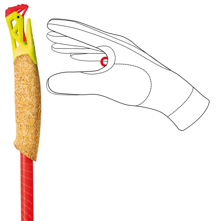 LEKI Ultratrail FX.One Superlite, bright red-neonyellow-naturalcarbon