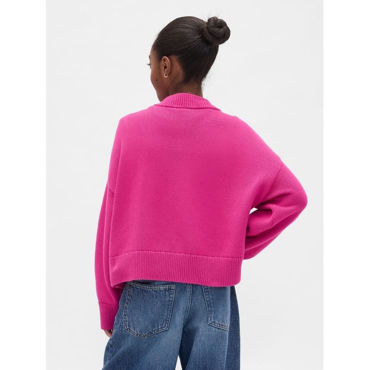 GAP 817666-03 Dětský oversize svetr Růžová