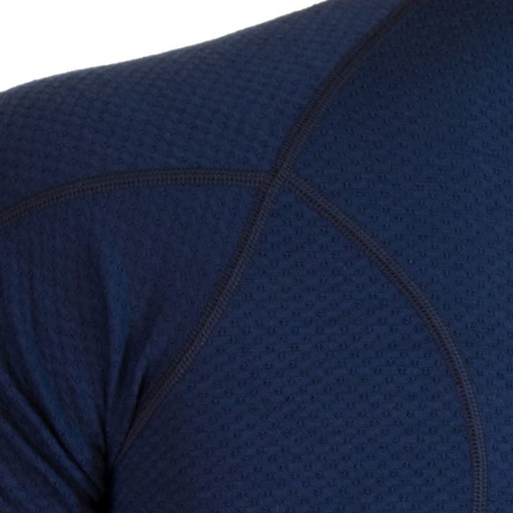 SENSOR MERINO DF men's shirt neck sleeve deep blue