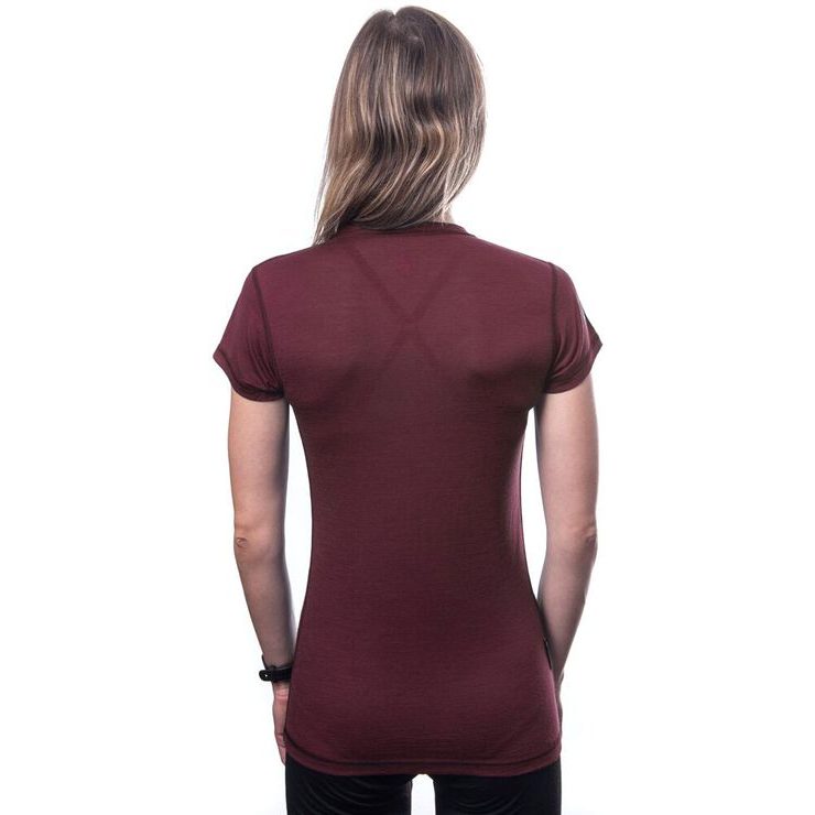 SENSOR MERINO AIR dámské triko kr.rukáv port red