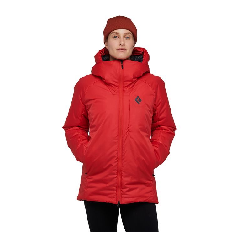 BLACK DIAMOND W BELAY PARKA Coral Red