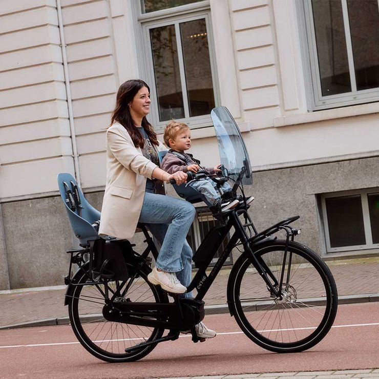 URBAN IKI Přední sedačka na kolo Ta-ke s MTB/ATB adaptérem Fuji Modrá/Bincho Černá