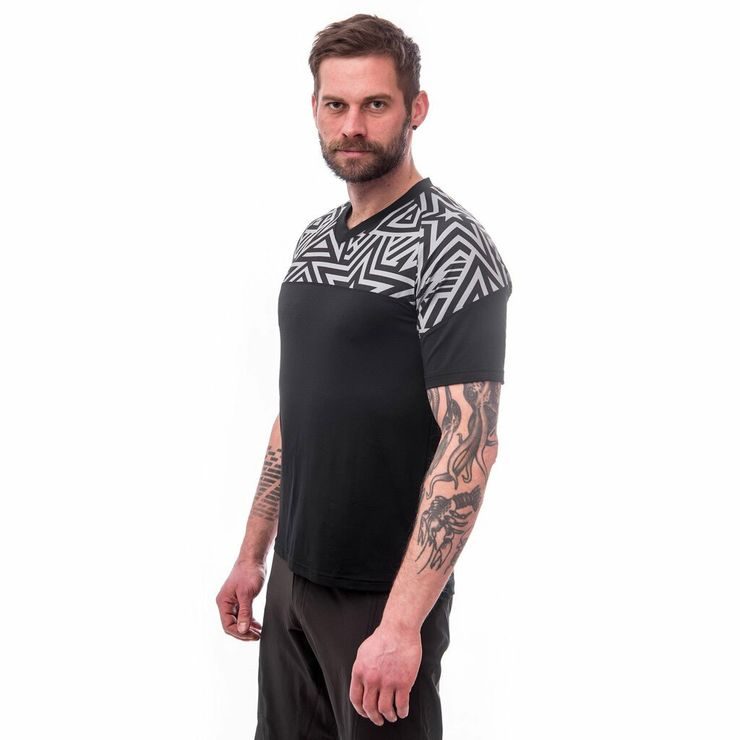 SENSOR HELIUM pánský dres volný kr.rukáv černá/stars