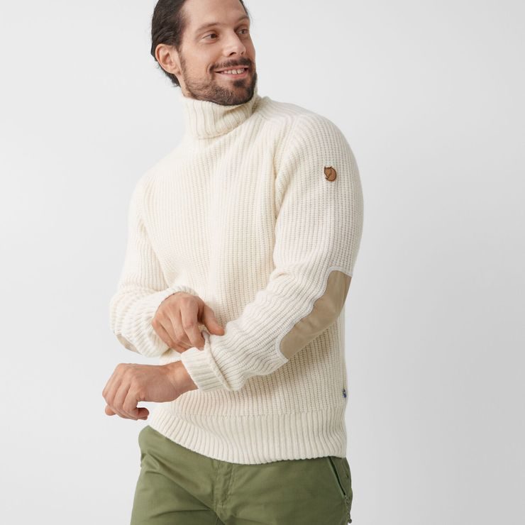 FJÄLLRÄVEN Övik Roller Neck Sweater M Chalk White