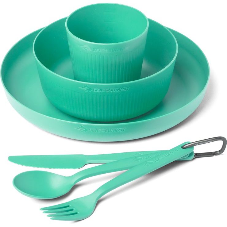 SEA TO SUMMIT Camp Dinnerware Set w/ Mesh Sack - [6 Piece Cabbage Cabbage