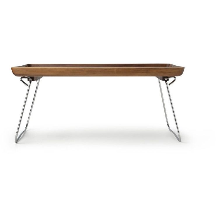 CONTINENTA Bed tray 53 cm walnut wood