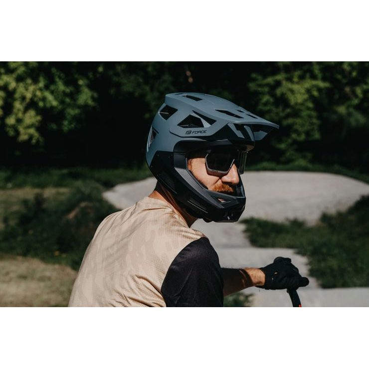 FORCE MTB RULES kr. rukáv, béžový