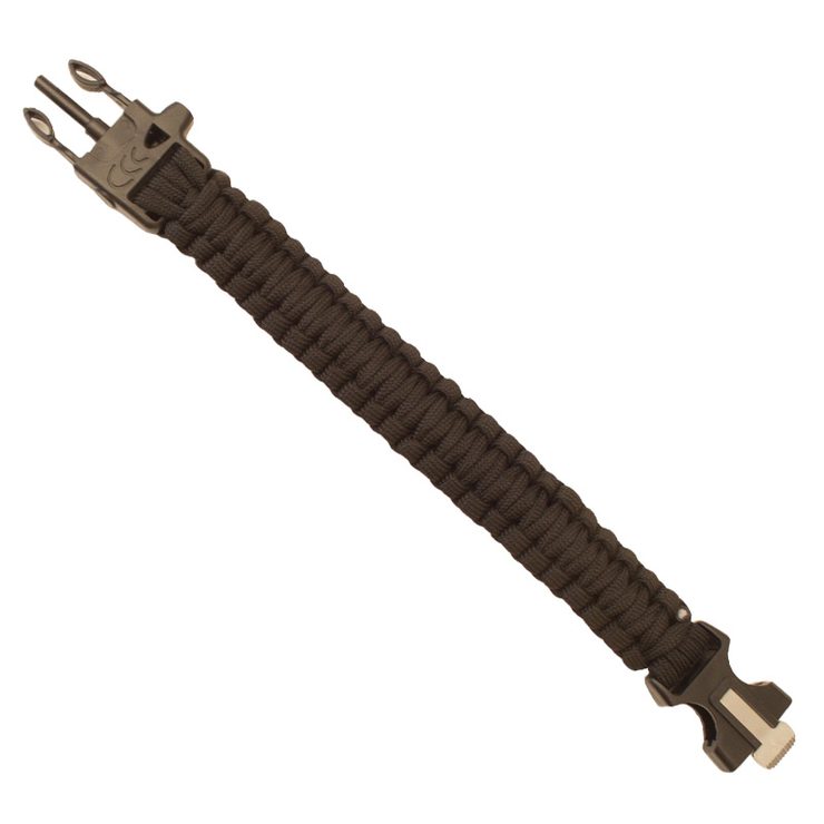 HIGHLANDER Paracord - trojzubec, píšalka, křesadlo černý