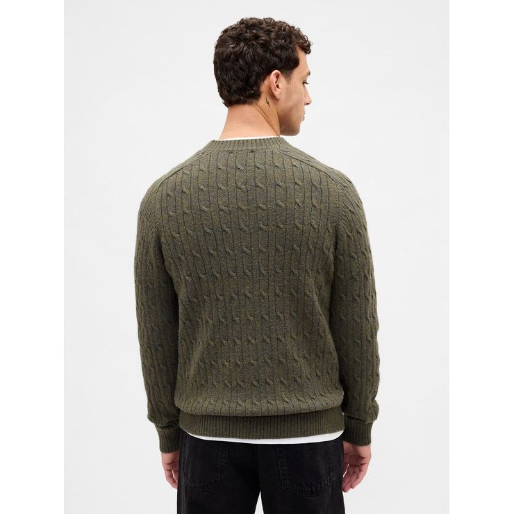 GAP 807068-00 Pletený svetr z Merino vlny Zelená