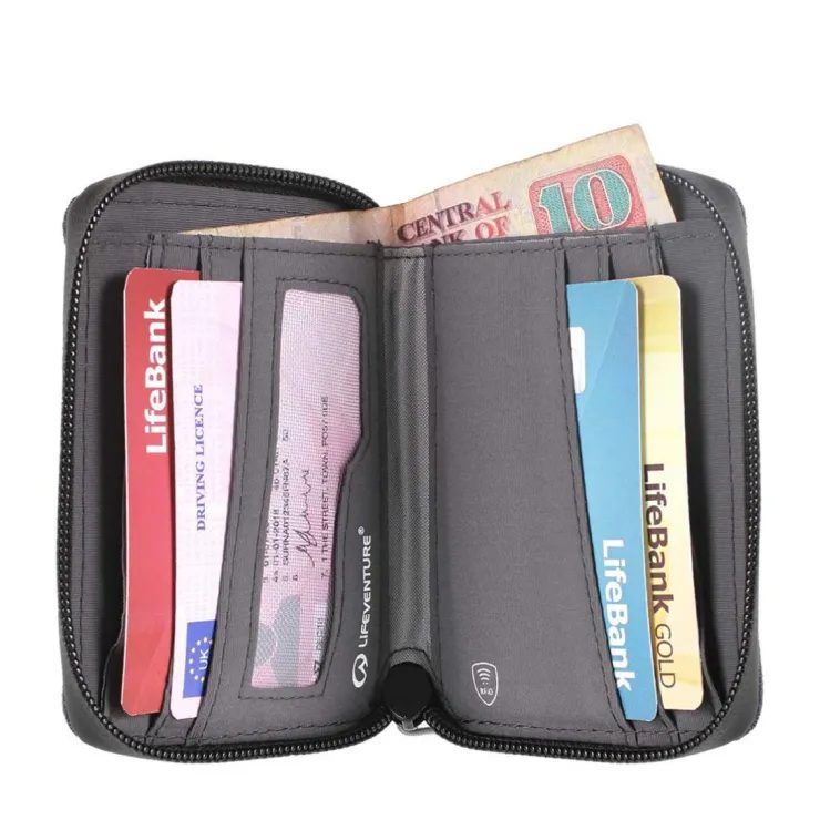 LIFEVENTURE RFiD Bi-Fold Wallet Navy
