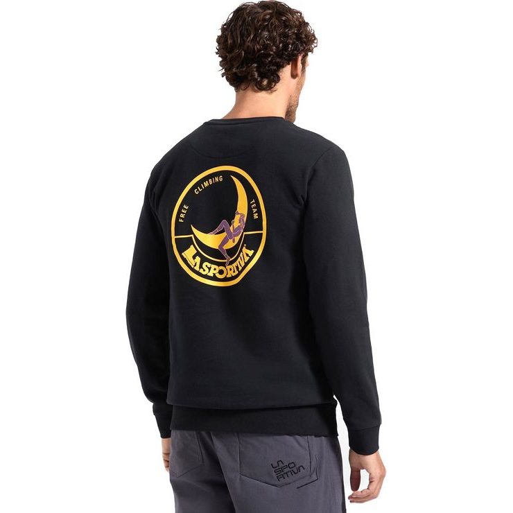 LA SPORTIVA Climbing on the Moon Sweatshirt M Nero/Giallo