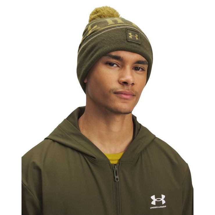 UNDER ARMOUR M Halftime Pom Beanie 308-GRN