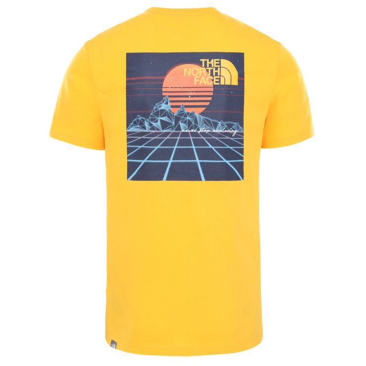 THE NORTH FACE M SS THROWBACK TEE, SUMMIT GOLD