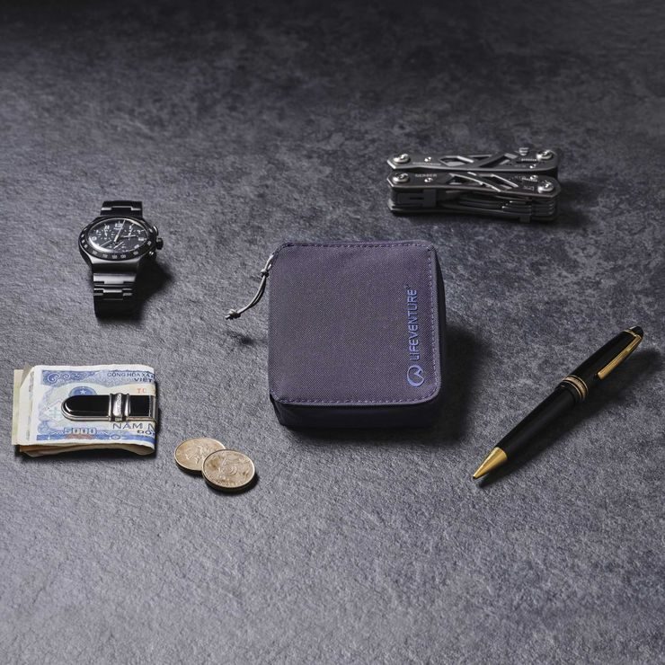 LIFEVENTURE RFiD Bi-Fold Wallet Navy
