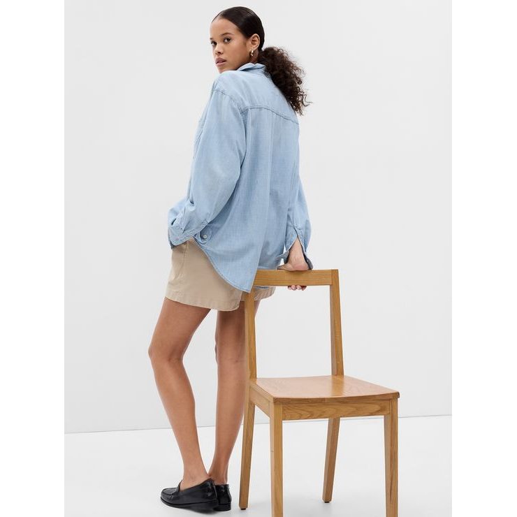 GAP 797179-00 Džínová košile oversize Modrá