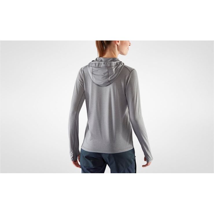 FJÄLLRÄVEN Abisko Sun-hoodie W Shark Grey