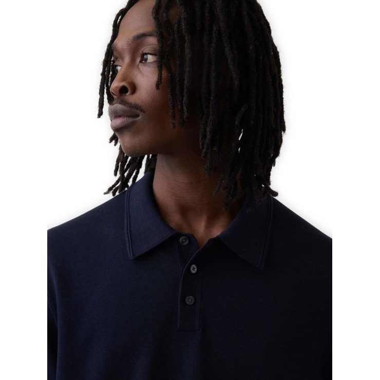 GAP 889774-01 Polo svetr s krátkým rukávem Tmavě modrá