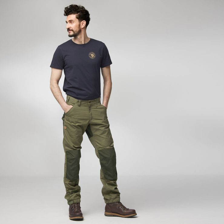 FJÄLLRÄVEN Greenland Trail Trousers M Laurel Green-Deep Forest