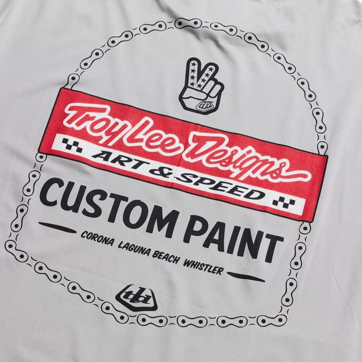 TROY LEE DESIGNS Ruckus Ride LS Tee Custom Paint Mid Gray