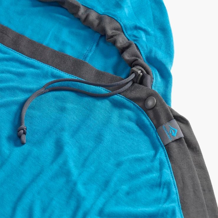 SEA TO SUMMIT Breeze Sleeping Bag Liner - Mummy w/ Drawcord Blue Atoll