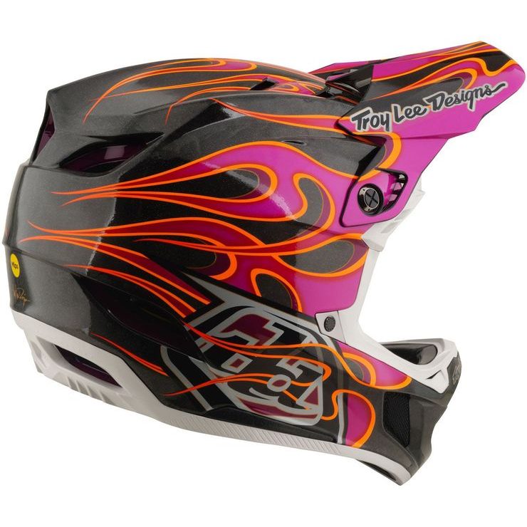 TROY LEE DESIGNS D4 CARBON MIPS TORCHED CARBON / MAGENTA