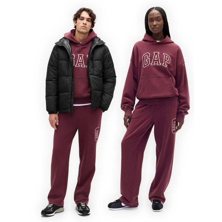 GAP 853431-01 Tepláky Logo Heavyweight Červená