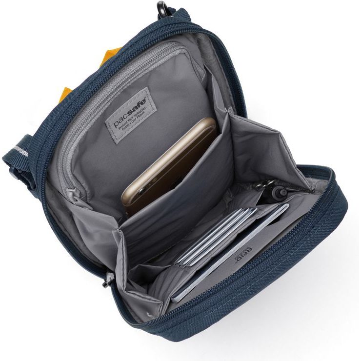 PACSAFE RFIDSAFE TECH CROSSBODY coastal blue