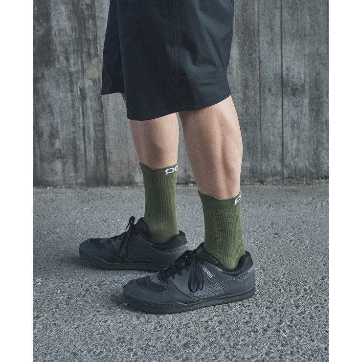 POC Lithe MTB Sock Mid Epidote Green