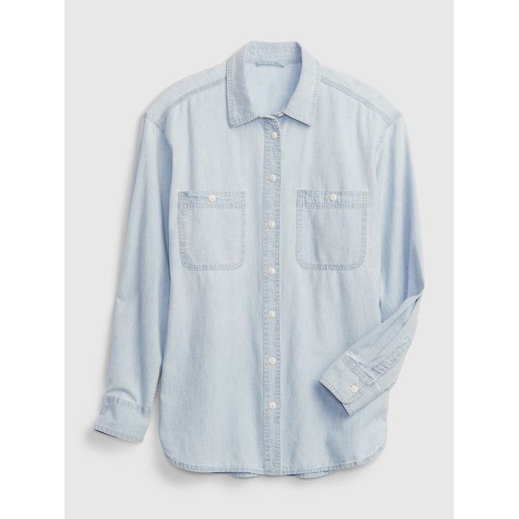 GAP 797179-00 Džínová košile oversize Modrá