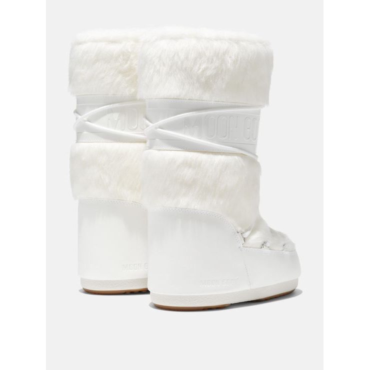 MOON BOOT ICON FAUX FUR OPTICAL WHITE