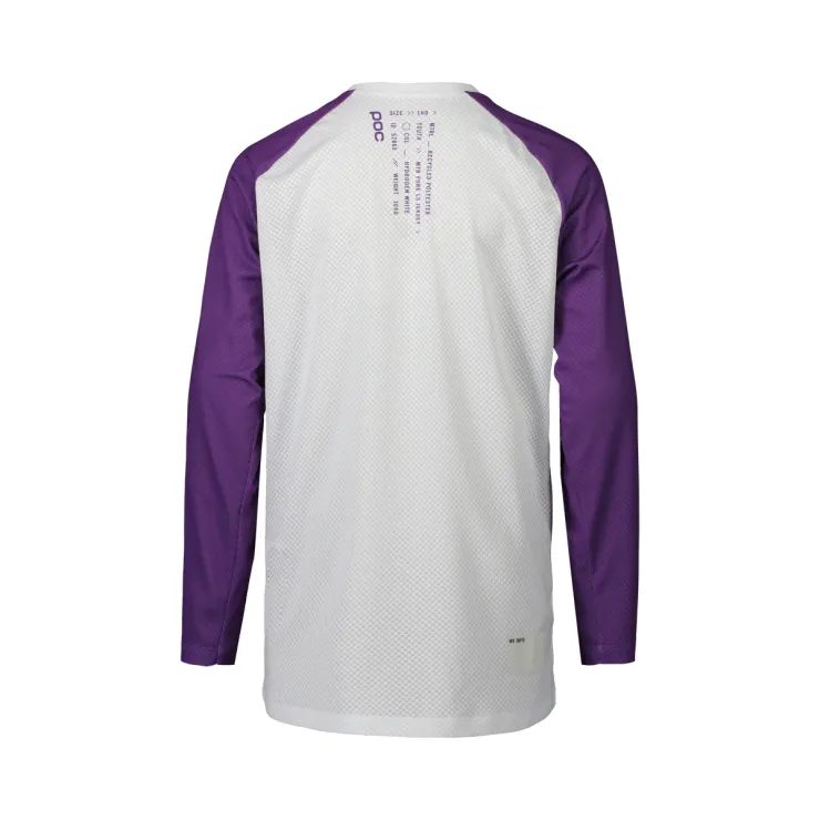 POC Y's Essential MTB LS Jersey Hydrogen White/Sapphire Purple
