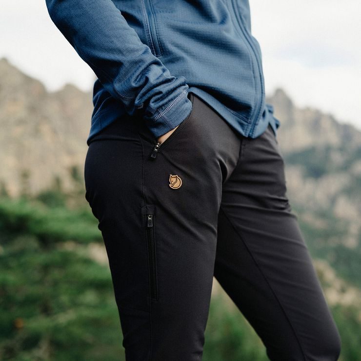 FJÄLLRÄVEN Abisko Trail Stretch Trousers W Suede Brown