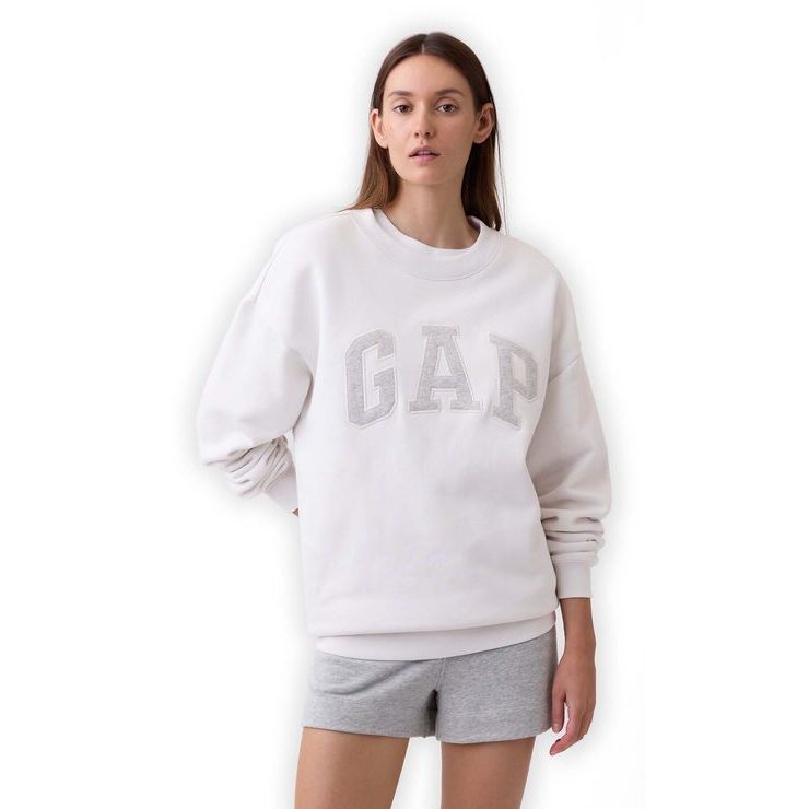 GAP 898181-03 Mikina s logem Unisex Bílá
