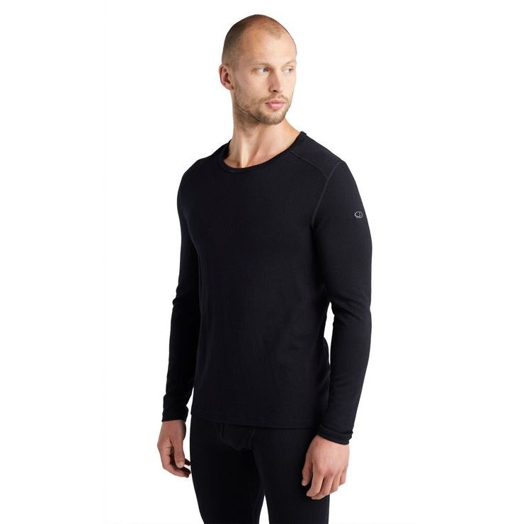 ICEBREAKER MEN 260 TECH LS CREWE, BLACK