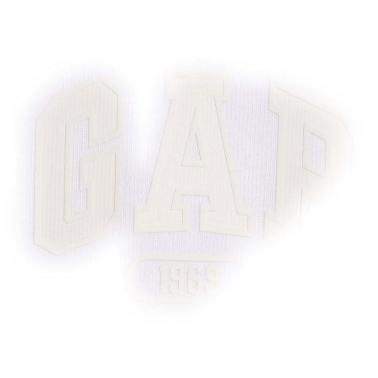 GAP 874467-05 Crop tričko s logem 1969 Heavyweight Bílá