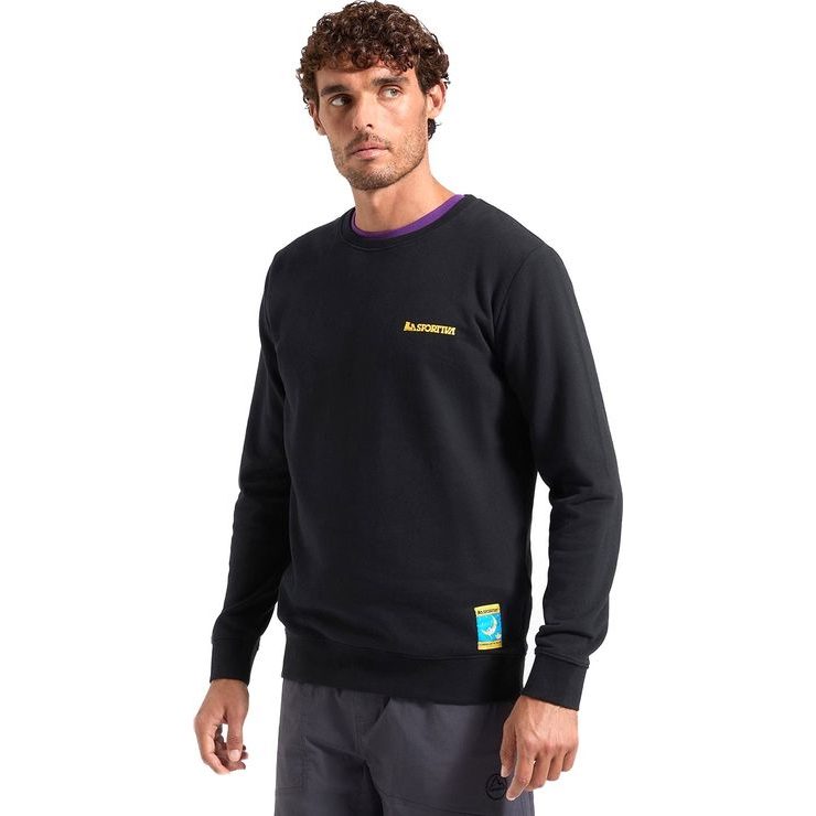 LA SPORTIVA Climbing on the Moon Sweatshirt M Nero/Giallo