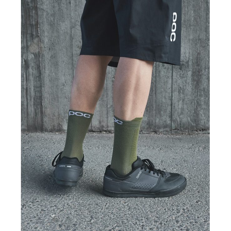POC Lithe MTB Sock Mid Epidote Green