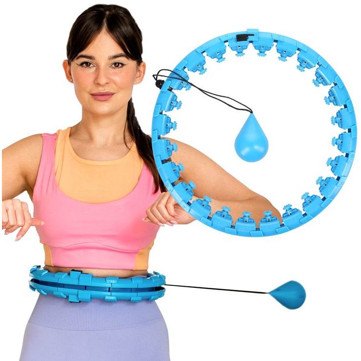 HMS Masážní hula hoop FH01 se závažím modrá