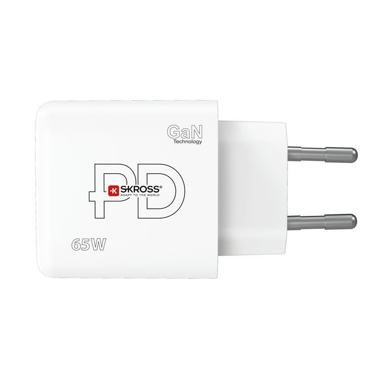 SKROSS DC57-PD65 USB A+C nabíjecí adaptér Power charger 65W GaN EU, Power Delivery, typ C